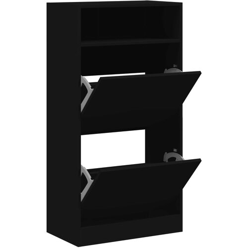 Maison Chic Omarica za obutev - Kopa za čevlje črna 60x34x116 cm inženirski les, (21776504) Slike