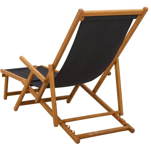  Sklopiva ležaljka za sunčanje 2 pcs 3 Pozicija Crna - Crna 2 Slike