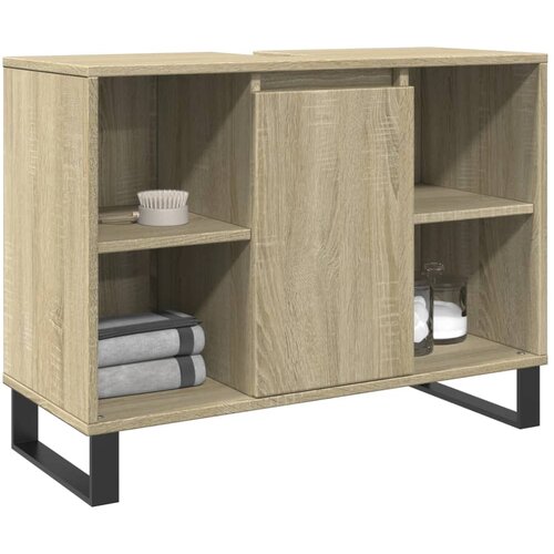 vidaXL Kopalniška omarica sonoma hrast 80x33x60 cm inženirski les Cene