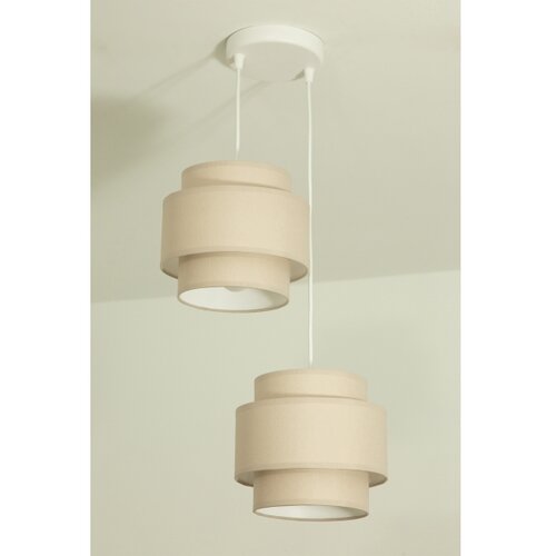  Brilagi - Visilica na sajli RESNA 2xE27/60W/230V prečnik 30 cm bež Slike