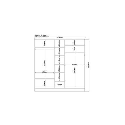 Hanah home Ormar Rb-083, 175x210x52 cm, Bež Slike