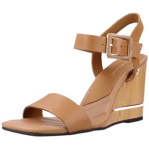 Tommy Hilfiger Sandali &amp;amp; Odprti čevlji HARDWARE WEDGE SANDAL Kostanjeva Slike
