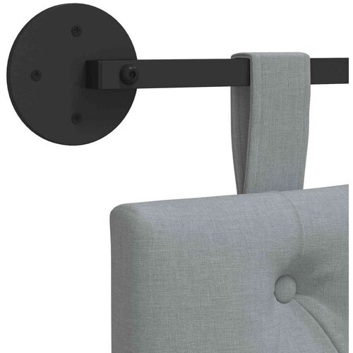  Držeće uzglavlje Zidne Svijetlo siva 170 x 55 x 7 cm tkanina - Svjetlosiva 160 cm bez LED Slike