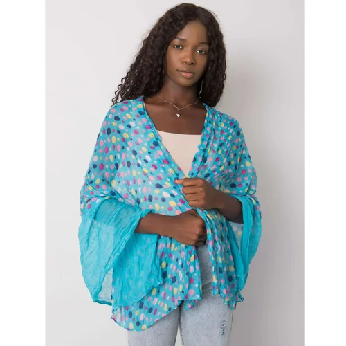 Fashion Hunters Blue scarf with colored polka dots