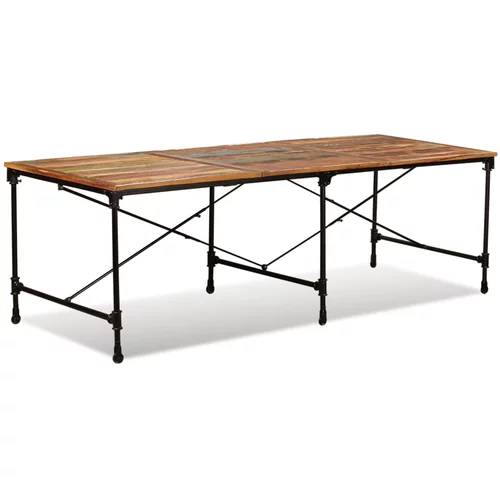 vidaXL Jedilna miza iz trdnega predelanega lesa 240 cm