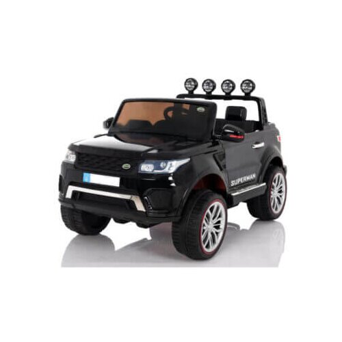  Dečiji auto DVOSED Land Rover Happer 4x4 sa mekim gumama i kožnim sedištem - crni, BJ 601 Cene