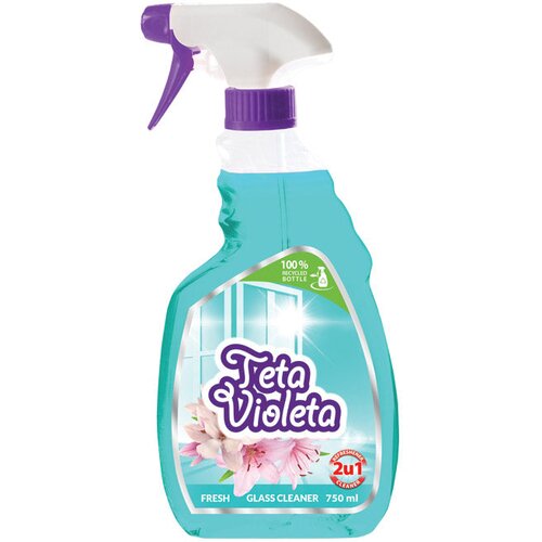 Sredstvo ZA PRANJE STAKLA 750ML SA PRSKALICOM ANTISTATIC FRESH TETA VIOLETA Slike
