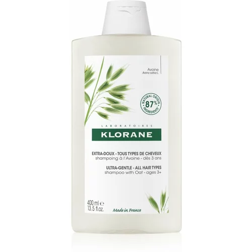 Klorane oat milk ultra-gentle šampon za vse vrste las 400 ml za ženske