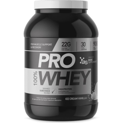 Basic Supplements Pro Whey, Ukus Sladoled od vanile, 908g Cene