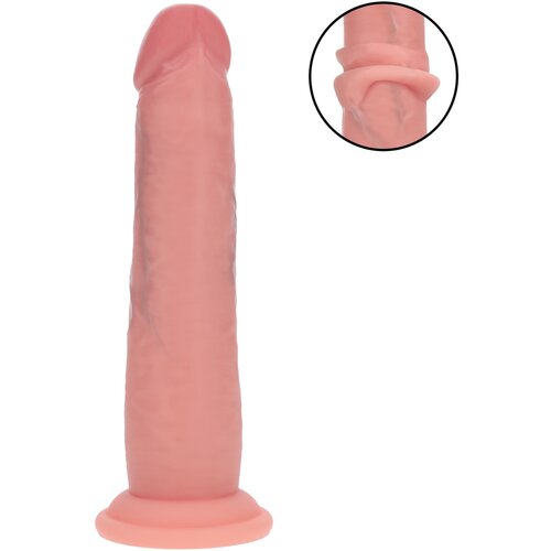 REALROCK dvostruke gustoće realistični dildo (boja kože) - 18,5 cm Slike