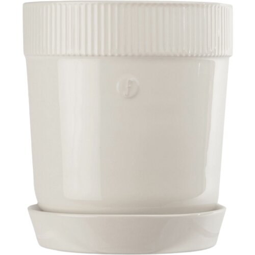 Sagaform Elise cvetlični lonec s podstavkom - majhen - White Cene