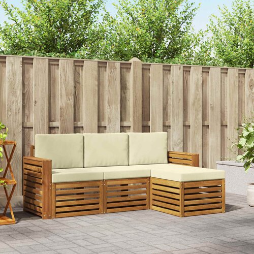  Set vanjskih sofa 4 kom. Prirodna i krem Bijela 197,5 x 122,5 x 73 cm Cene