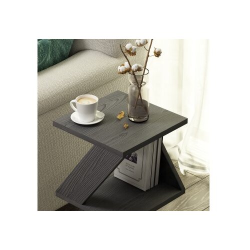 Hanah home Klub sto Albeni, 29.6x54.2x29.6 cm, Tamnosivi Slike