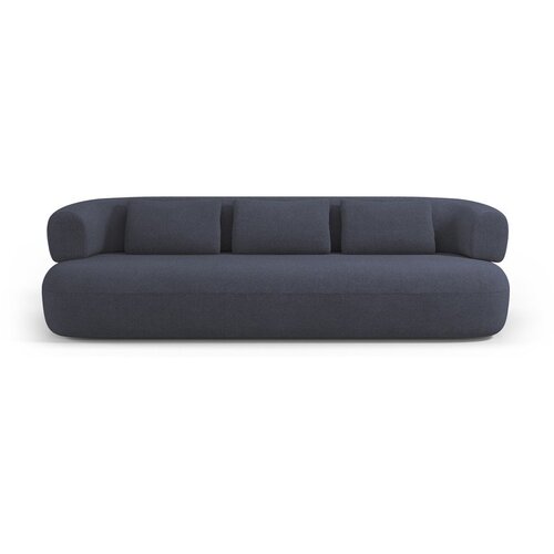 Micadoni Temno modra sedežna garnitura iz tkanine boucl&amp;eacute; 226 cm Jenny &amp;ndash; Slike