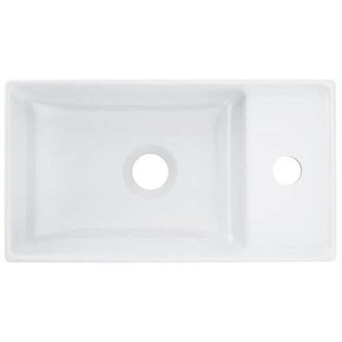 Ravak XJX01240000 Veda Slim 40 x 22 cm vgradni keramični umivalnik z odprtino za armaturo Slike