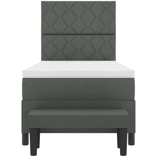  Krevet s opruga kutije Tamno siva 90 x 190 cm tkanina Slike
