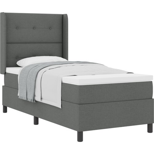 vidaXL Box Spring Krevet s Madracem Tamno Siva 80x200 cm Tkanina Cene