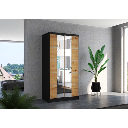  GARDEROBNA OMARA KSAWER 100 CM (VE BARV)-rna/artisan Slike