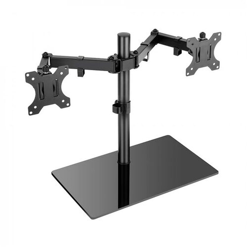 Vonhaus namizni nosilec (27&quot;), s steklenim podstavkom, dvojni, za monitor Cene