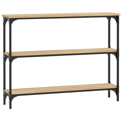 Maison Chic konzolna miza - miza ob steni sonoma hrast 100x22,5x75 cm inženirski les, (21786197) Slike