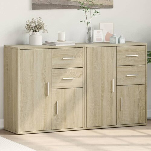 vidaXL Komoda 2 kosa sonoma hrast 60x31x70 cm inženirski les Cene