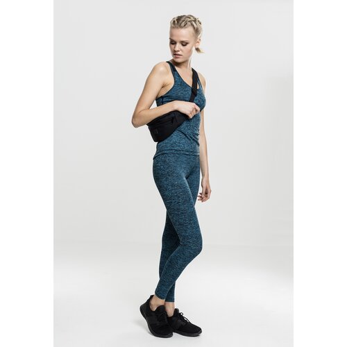 UC Ladies Women's Active Melange Workouts Top Turquoise/Black/Black Cene