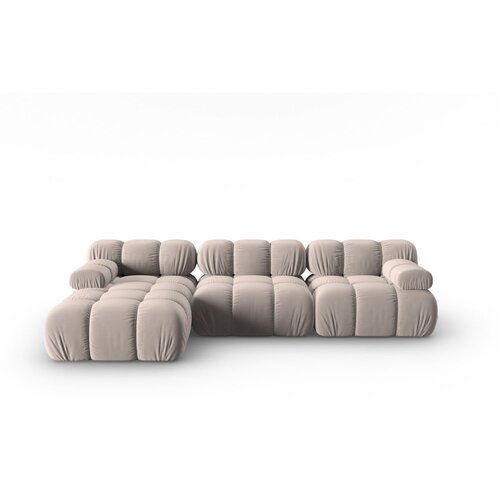 Micadoni Home bež žametna sedežna garnitura 285 cm bellis &amp;ndash; Slike