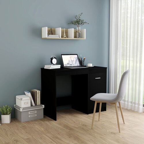 VidaXL radni stol crni 100 x 50 x 76 cm od iverice Slike