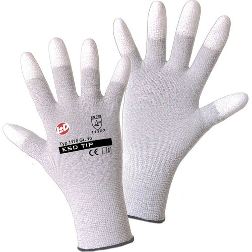 L+D worky Fino pletene rokavice ESD TIP, DE 12 parov, bele barve, velikost 9 Cene