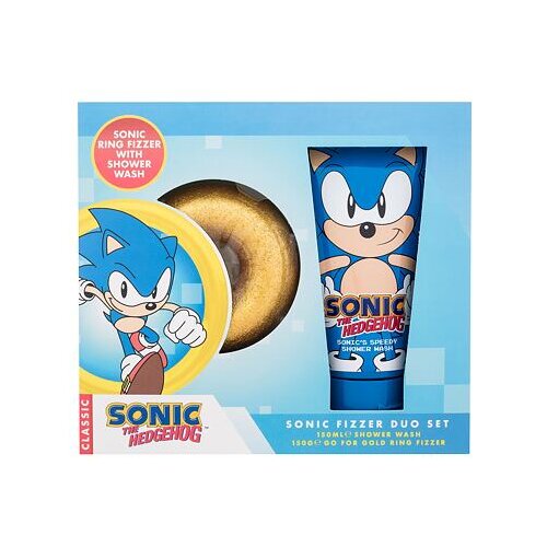 Sonic The Hedgehog Bath Fizzer Duo Set kopalna bombica 150 g po&amp;scaron;kodovana &amp;scaron;katla za otroke Slike