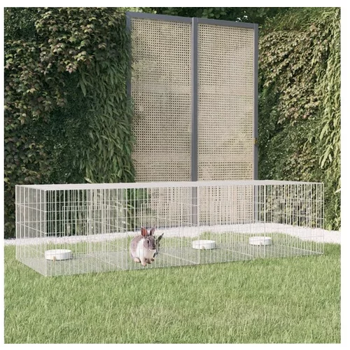  4-delna ograda za zajce 217x79x54 cm pocinkano železo