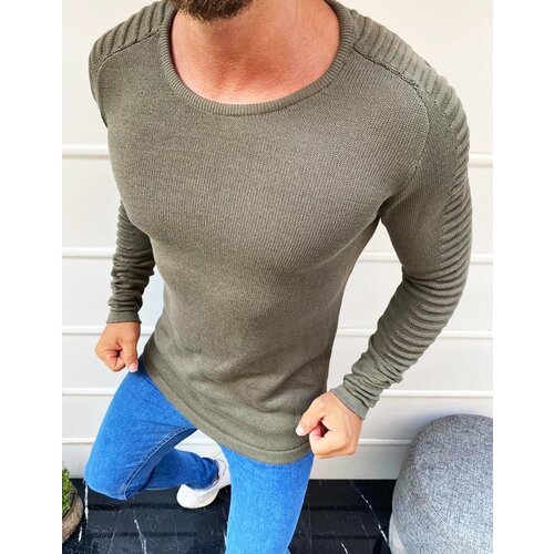 DStreet Sweter męski wkładany przez głowę khaki Slike