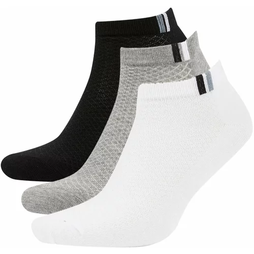 Defacto Men's Cotton 3 Pack Short Socks