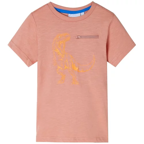 vidaXL Otroška majica s kratkimi rokavi svetlo oranžna 92, (21036263)