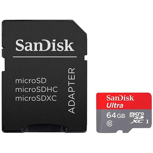 Sandisk High Endurance microSDXC 64GB + SD Adapter - for dash cams &amp;amp; home monitoring, up to 5,000 Hours, Full HD / 4K videos, up to 100/40 MB/s Read/Write speeds, C10, U3, V30 Slike