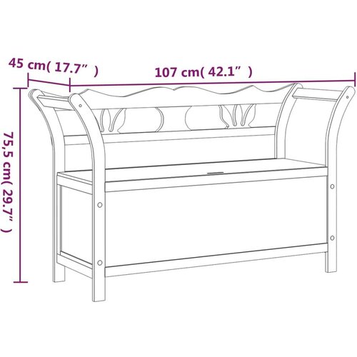  Klupa bijela 107 x 45 x 75 5 cm od masivne jelovine Slike