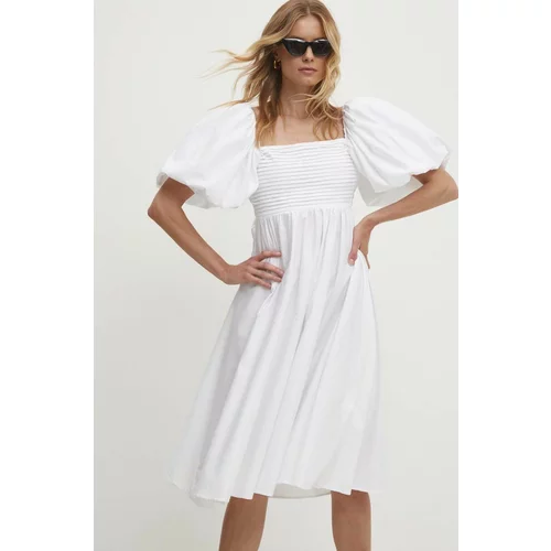 Answear Lab Haljina boja: bijela, mini, širi se prema dolje