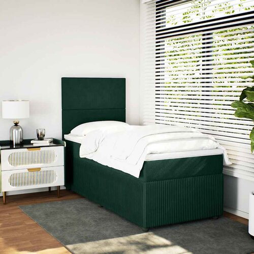 Box spring krevet s madracem tamnozeleni 80 x 200 cm bar&amp;scaron;unasti Slike
