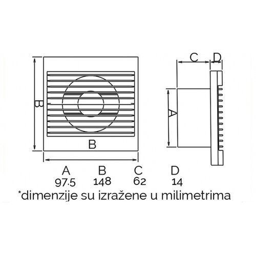 Bb Link ventilator wind fi 100 biton Slike