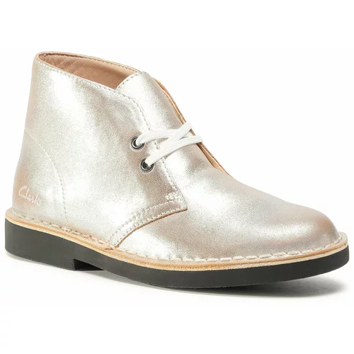 Clarks Škornji Desert Boot 2 261556684 Silver Leather