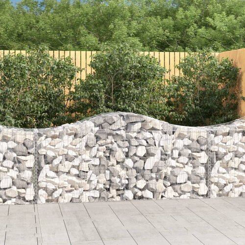 VidaXL Lučne gabionske ko&amp;scaron;are 12 kom 200x50x80/100cm pocinčano željezo Slike