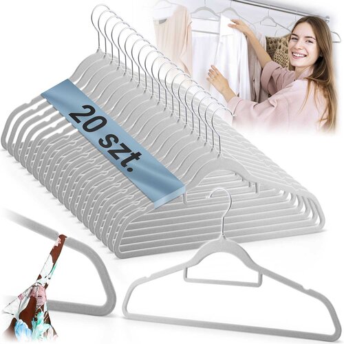 Massido 20-Piece Velvet Clothes Hangers Set by - MS-859, (21740737) Cene