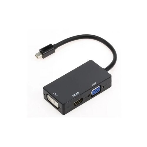 E-green adapter mini displayport (m) - hdmi+vga+dvi-i dual link (f) crni Cene
