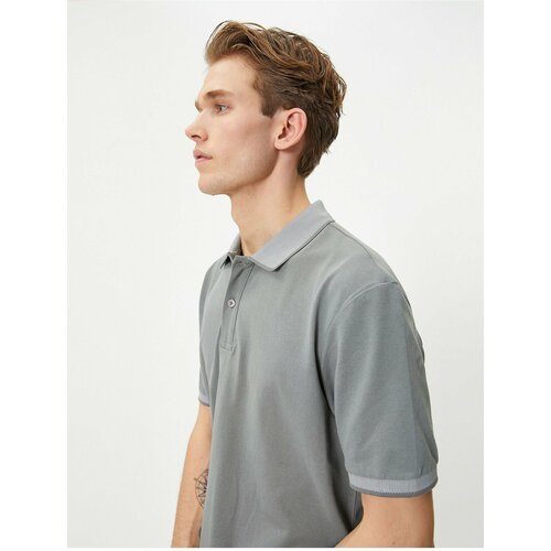 Koton Polo Neck T-Shirt Slim Fit Short Sleeve Collar Detailed Slike