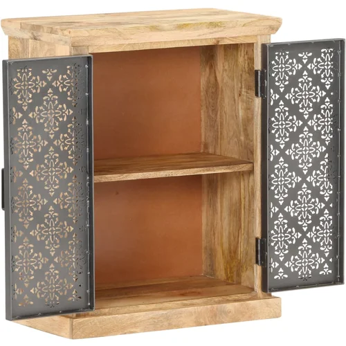 MAISON CHIC Komoda - Predalnik z jeklenimi vrati 60x35x75 cm trden mangov les, (21722344)