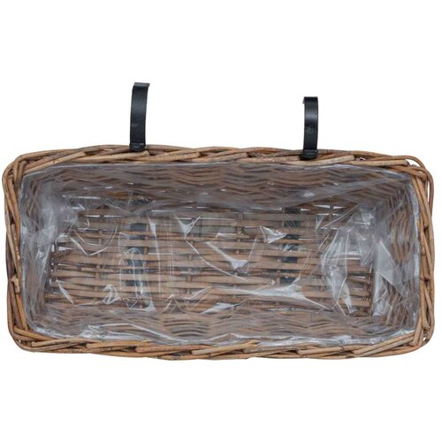  Viseća Ko&amp;scaron;ara za Saksije s pohranom 2 pcs Smeđa 48 x 22 x 15 cm Slike