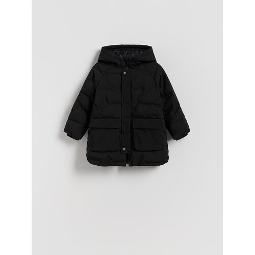 Reserved Termoizolirana parka s kapuljačom - crno Cene