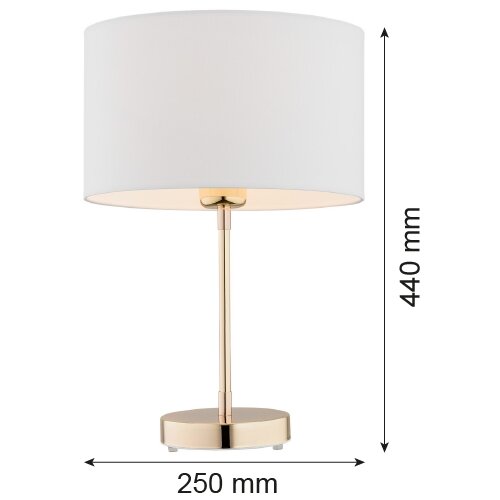  Argon 4301 - Stona lampa KARIN 1xE27/15W/230V bela/mesing Slike