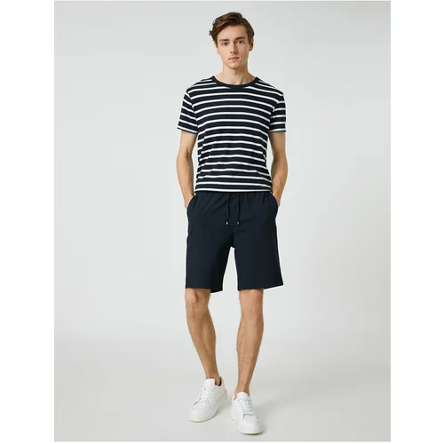 Koton Shorts - Navy blue - Straight