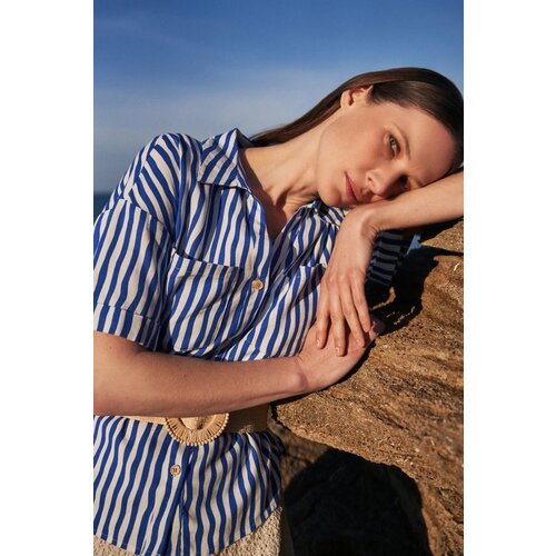 Marisse Women's Shirt L-Ko-4361 L.Navy Cene